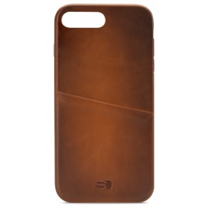 Senza Desire Leather Cover with Card Slot Apple iPhone 7 Plus/8 Plus Burned Cognac